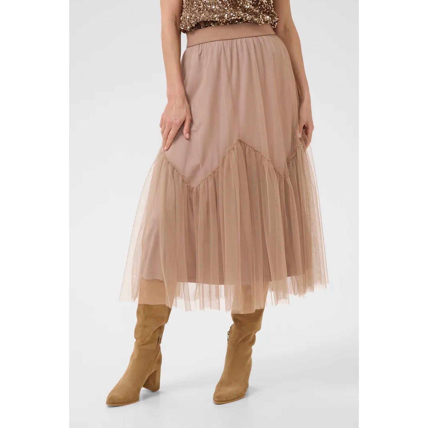 Cream Yani Skirt