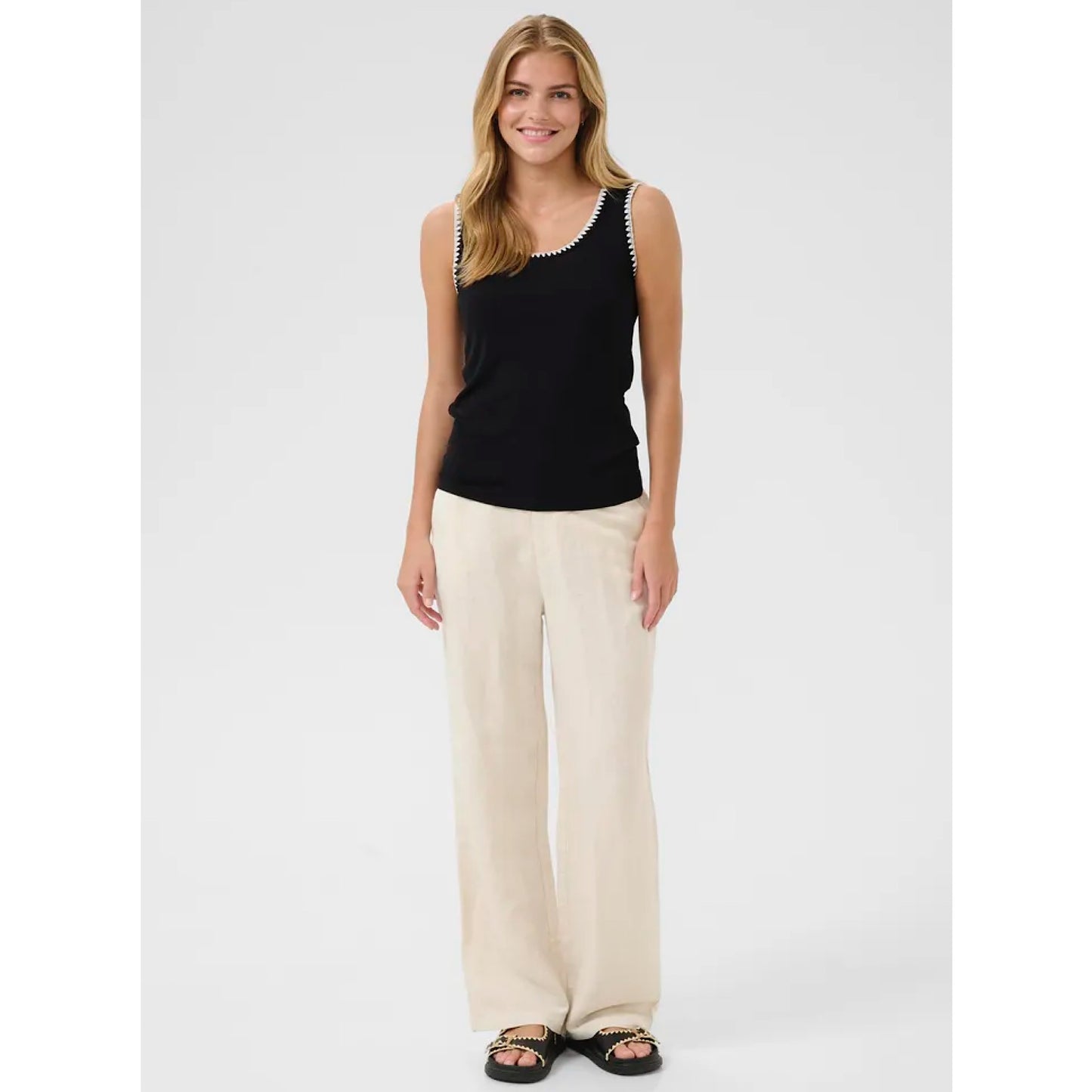 Cream Ribba Top