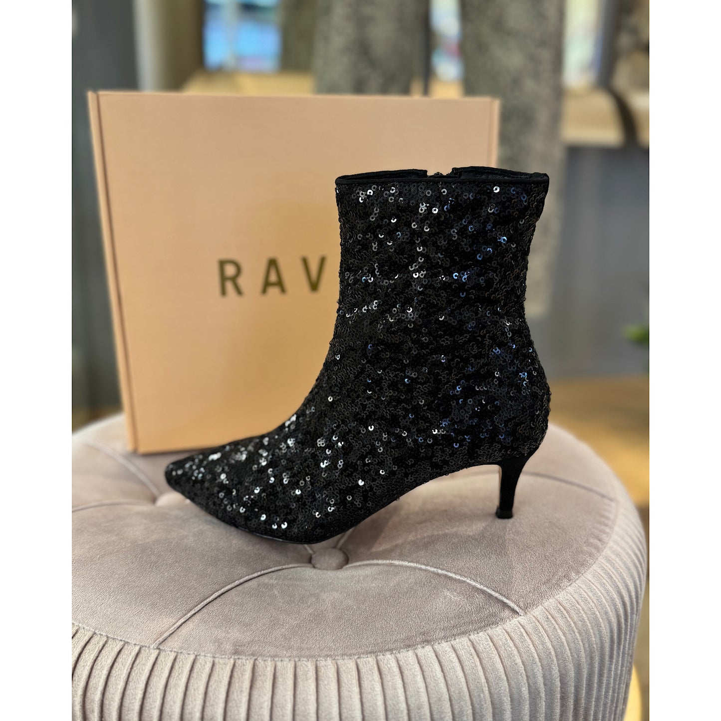 Ravel Currans Black Sequin Boot