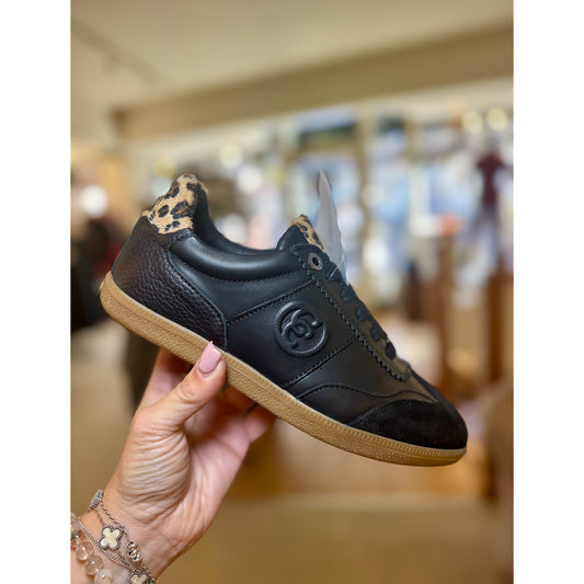 Carmela Leopard Heel Trainers