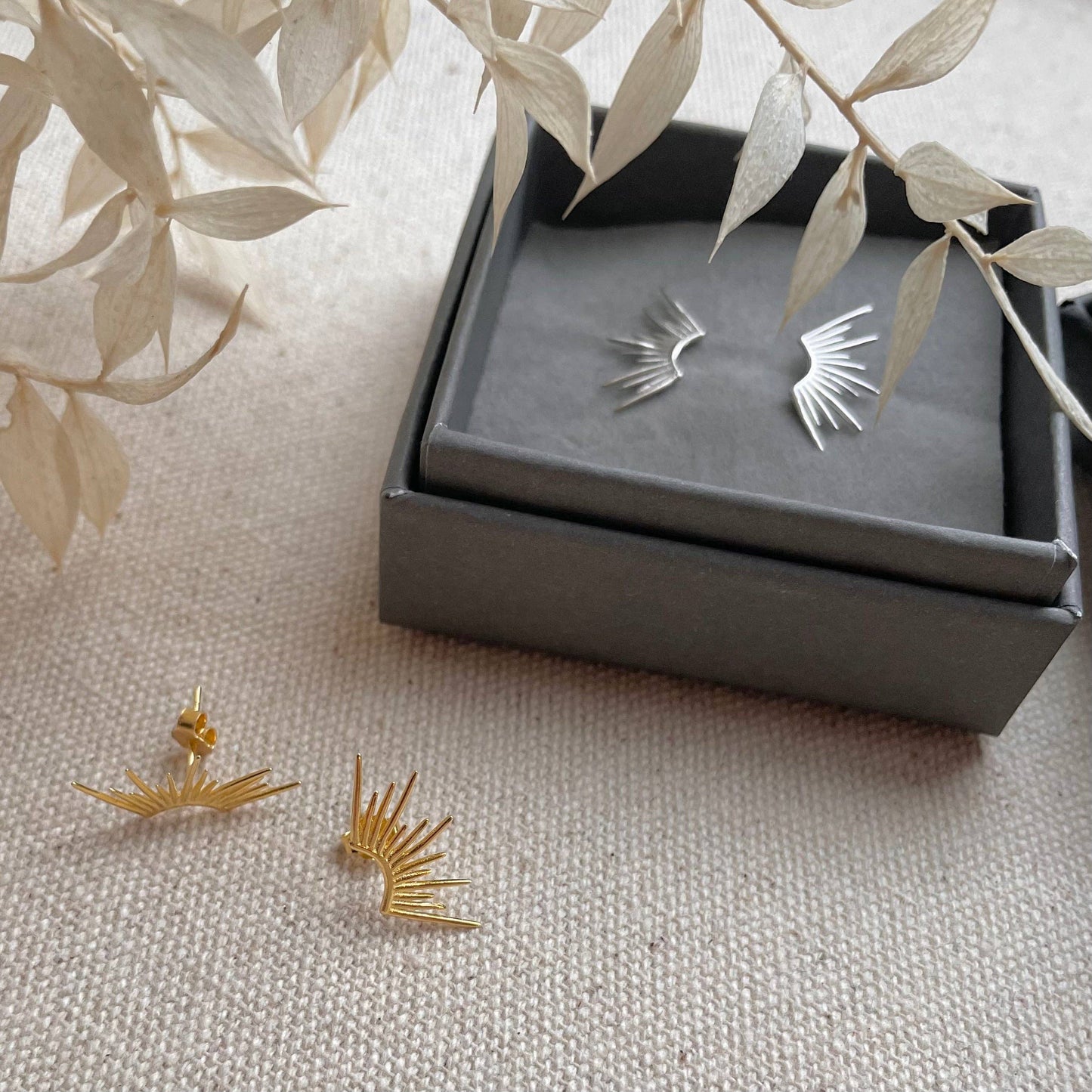 Little Nell Sun Ray Stud Sterling Silver