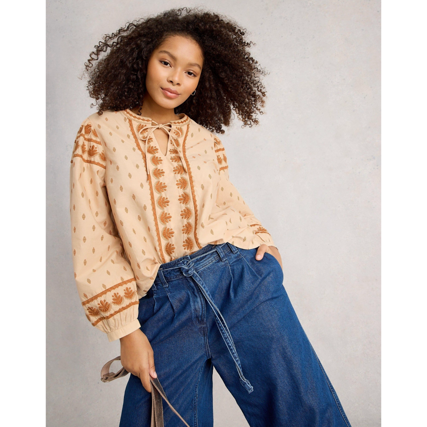 White Stuff Lila Embroidered Top