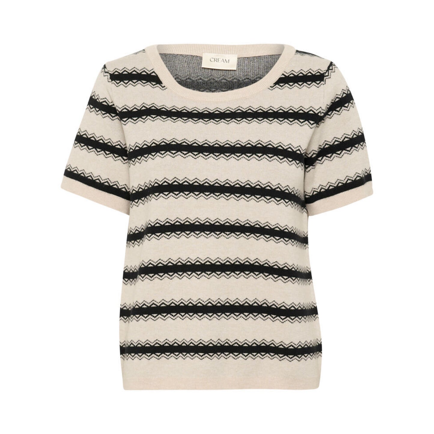 Cream Dela Short Sleeve Top