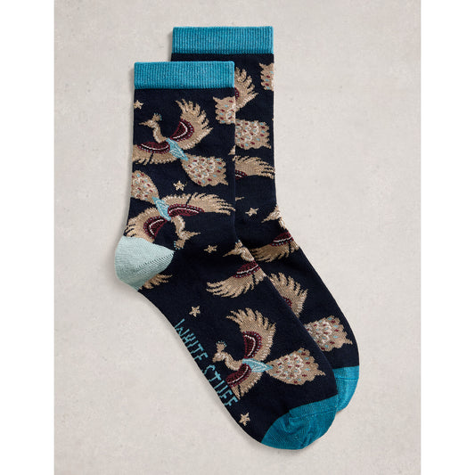 White Stuff Pattern Ankle Socks