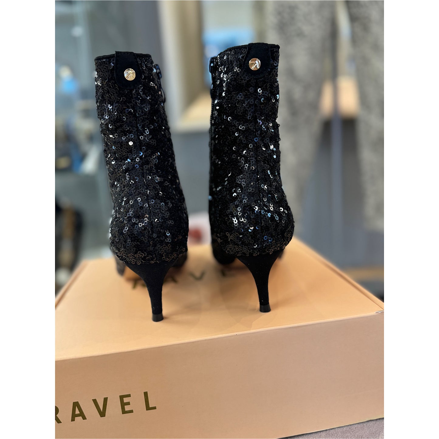 Ravel Currans Black Sequin Boot