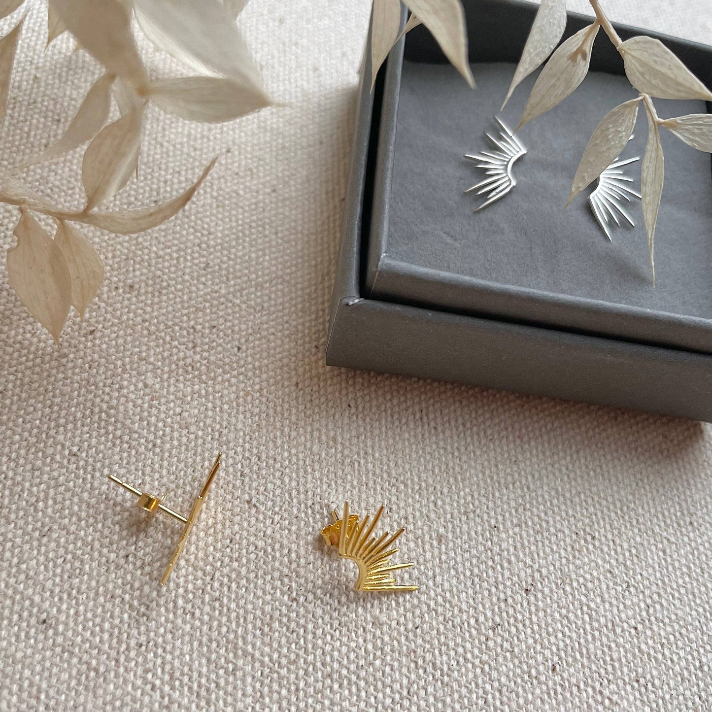 Little Nell Sun Ray Stud Sterling Silver