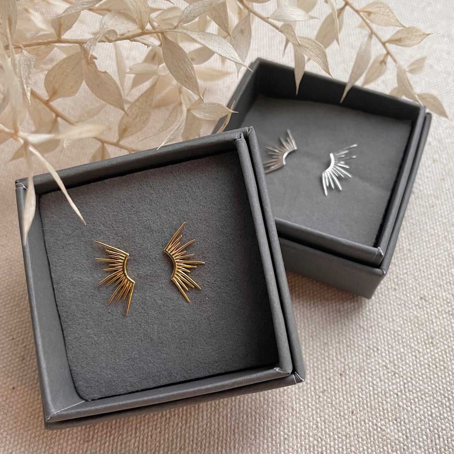 Little Nell Sun Ray Stud Sterling Silver