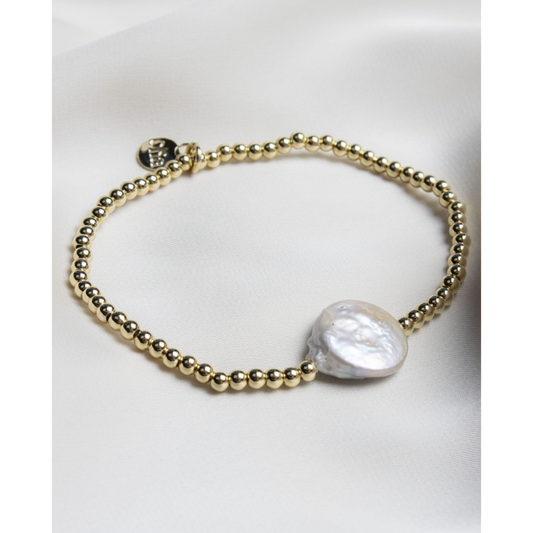 Olia Ocean Bracelet Freshwater Pearl/Gold