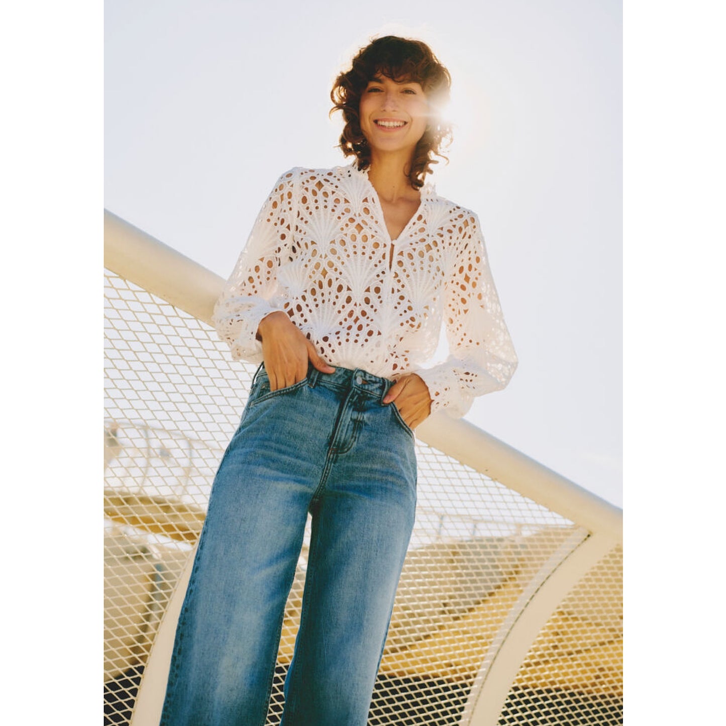 B.Young Kyjla Wide Leg Crop Jeans