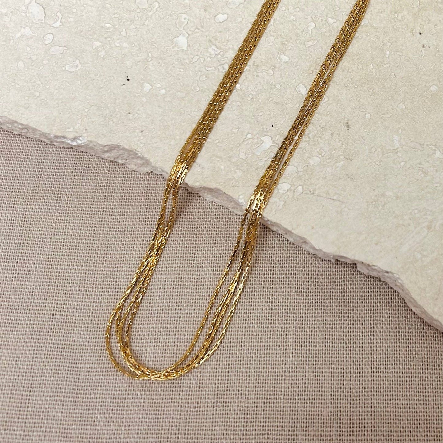 Little Nell Everyday Gold Multi-strand Choker Necklace