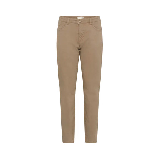 Cream Berta Twill Trousers