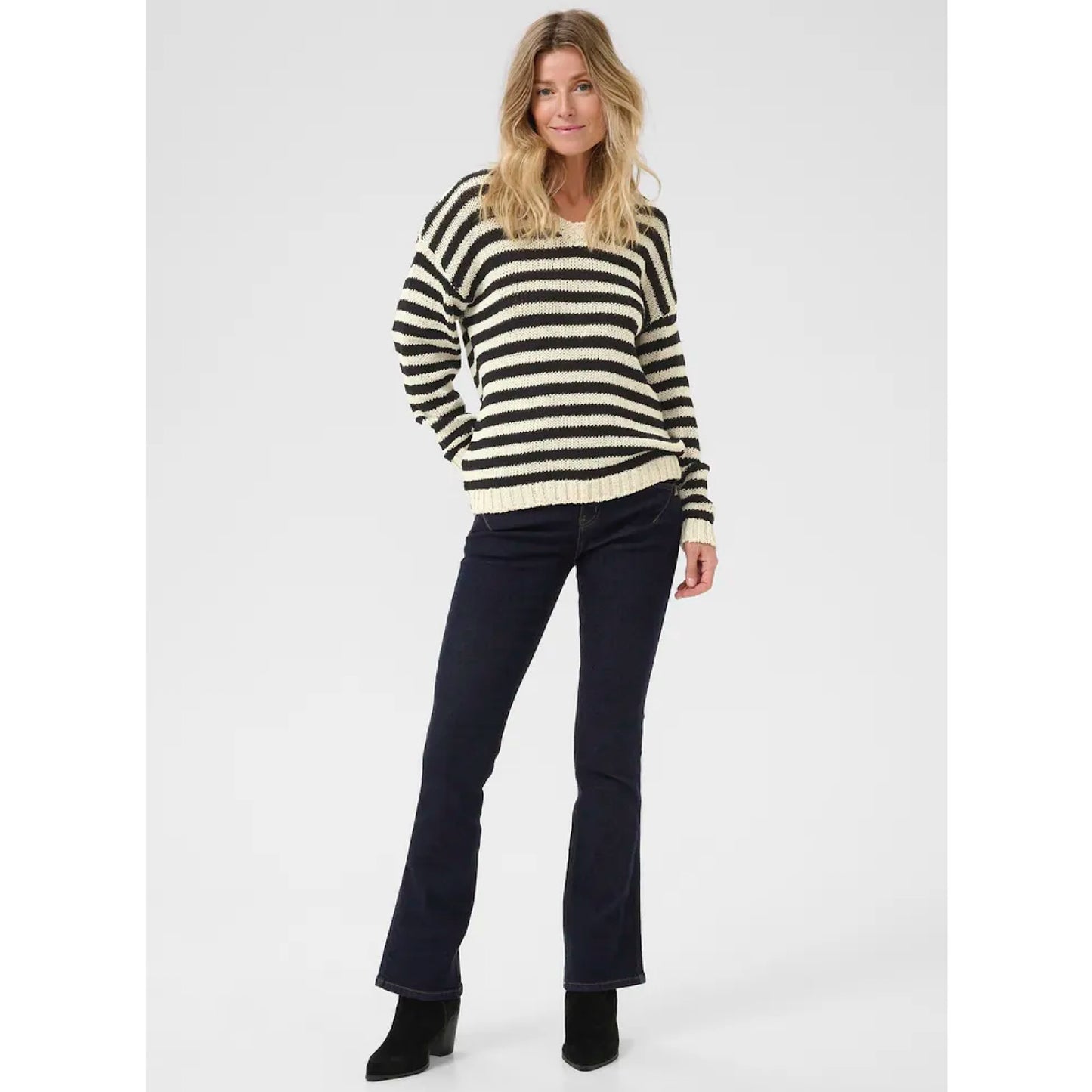 Cream Giveme Stripe Pullover