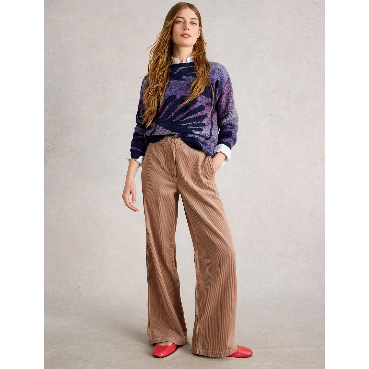 White Stuff Belle Cord Wide Leg Trousers