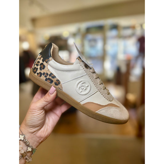 Carmela Leopard Heel Trainers