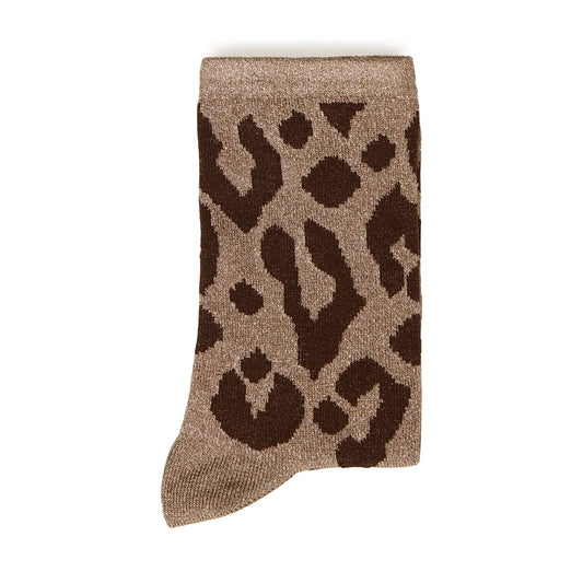 B.young Walnut Leopard Socks