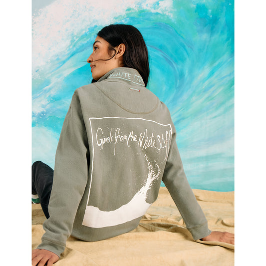 White Stuff Pique Plain Half Zip Sweatshirt