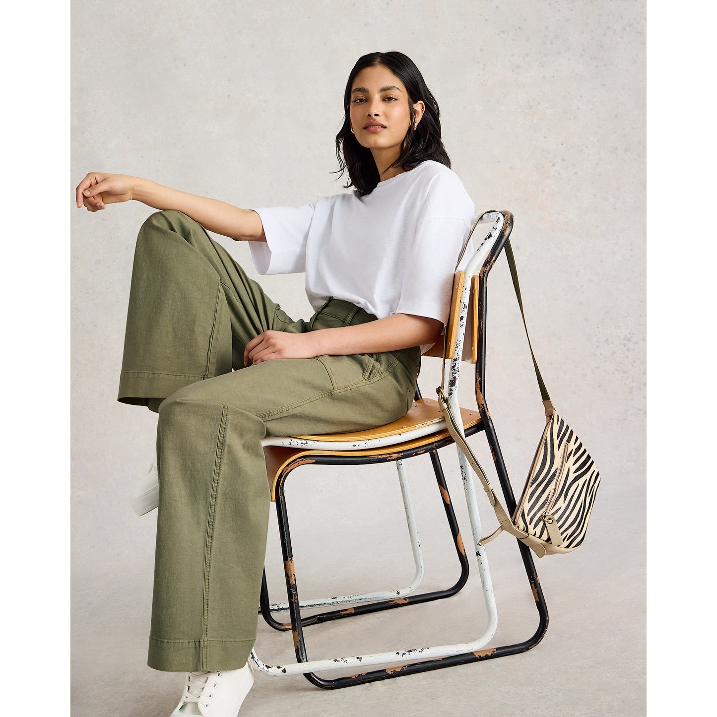 White Stuff Twister Chino Wide Leg