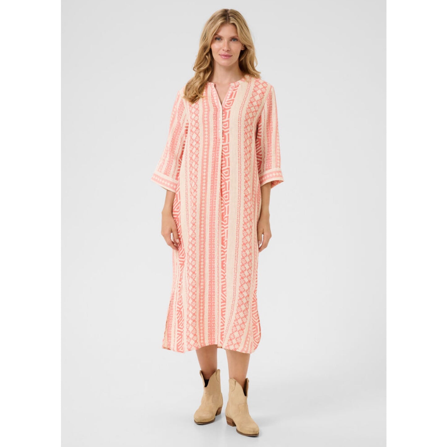 Cream Bellis Caftan Dress