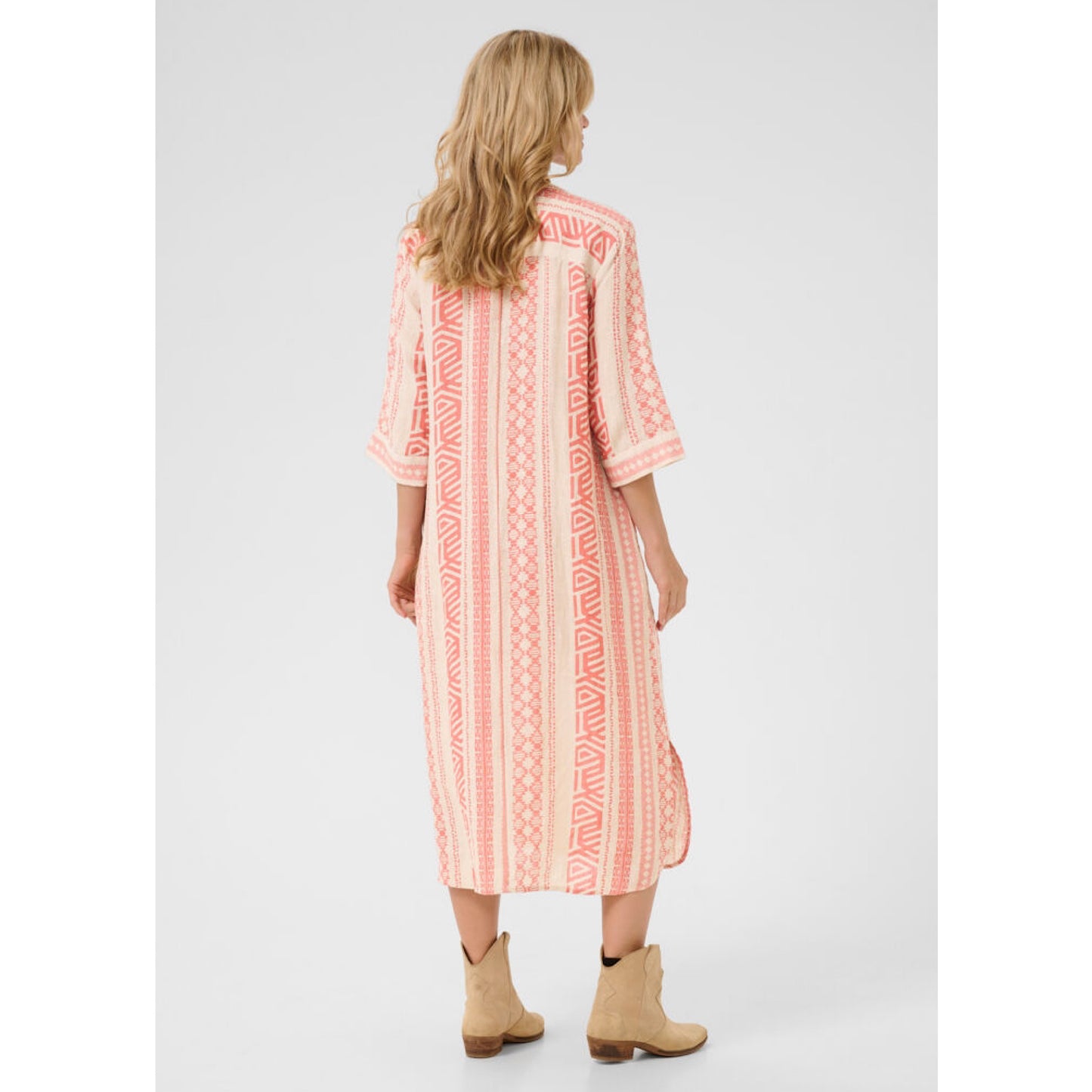 Cream Bellis Caftan Dress
