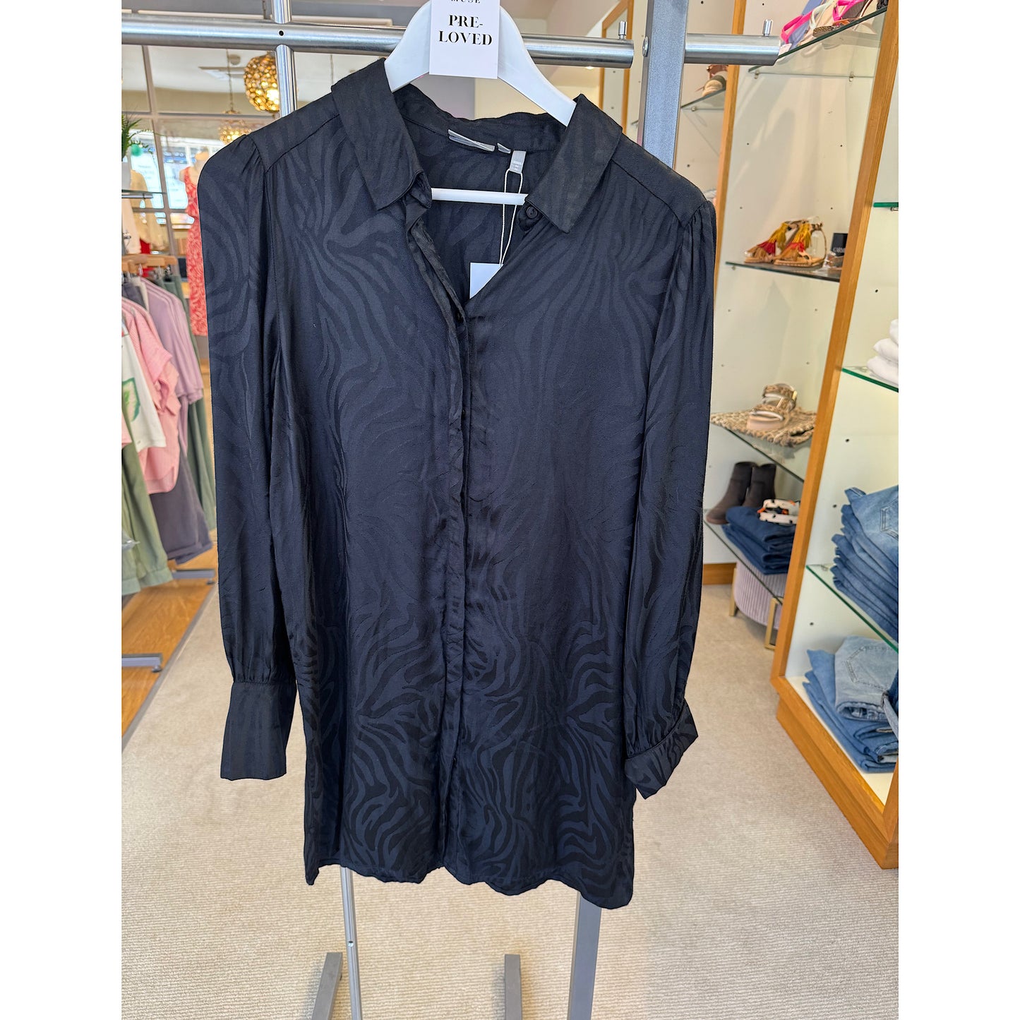 PRE-LOVED Fransa Longline Shirt Size Small
