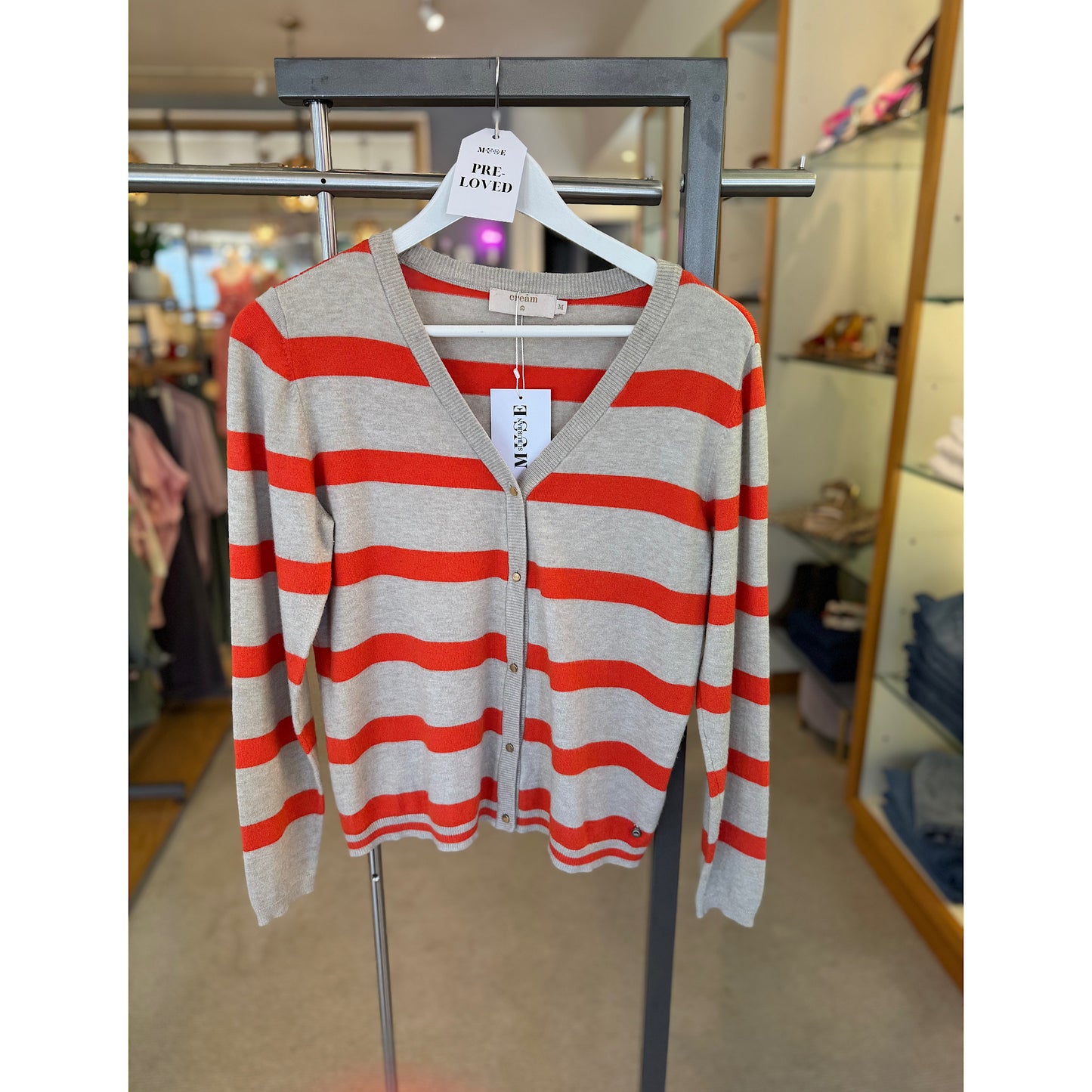 PRE-LOVED Cream Cardigan Size Medium
