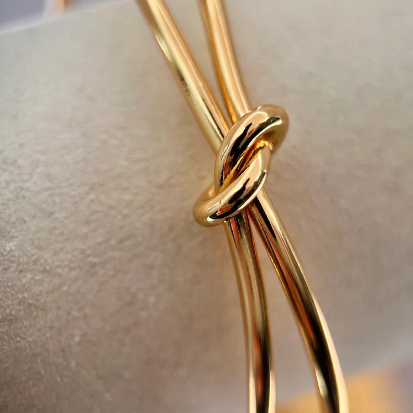 Gold Lunar Knot Cuff Bracelet