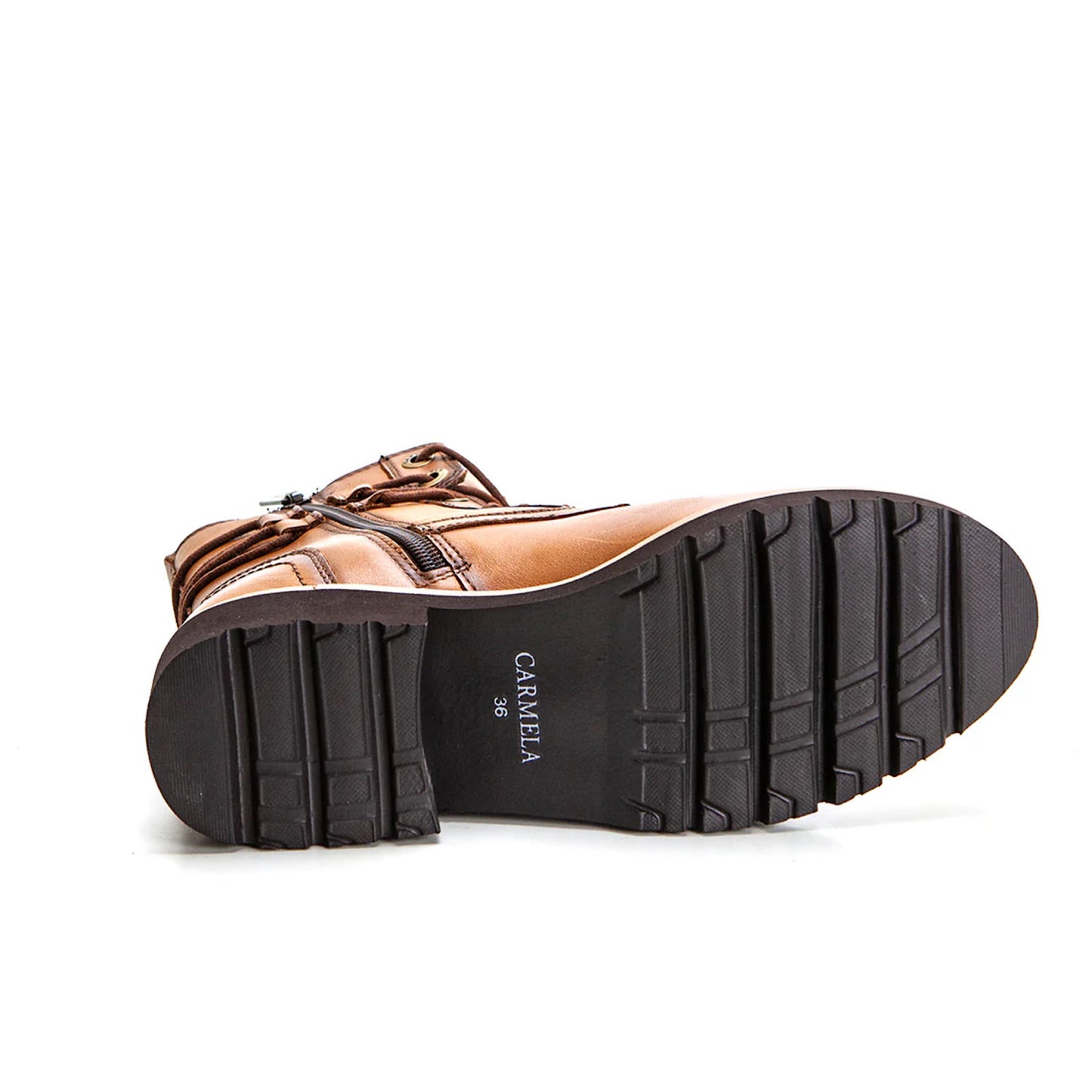 Carmela Camel Leather Boots