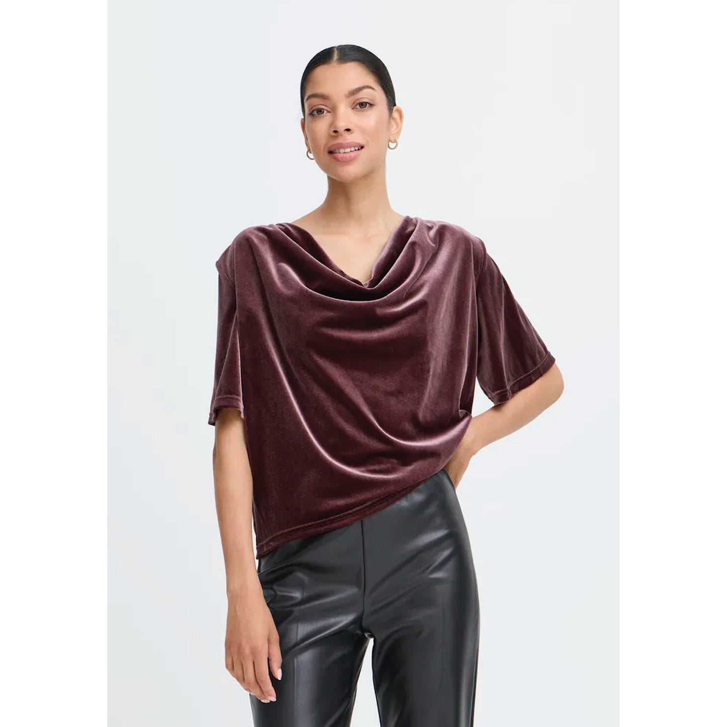 B.Young Perlina Cowl Neck Top
