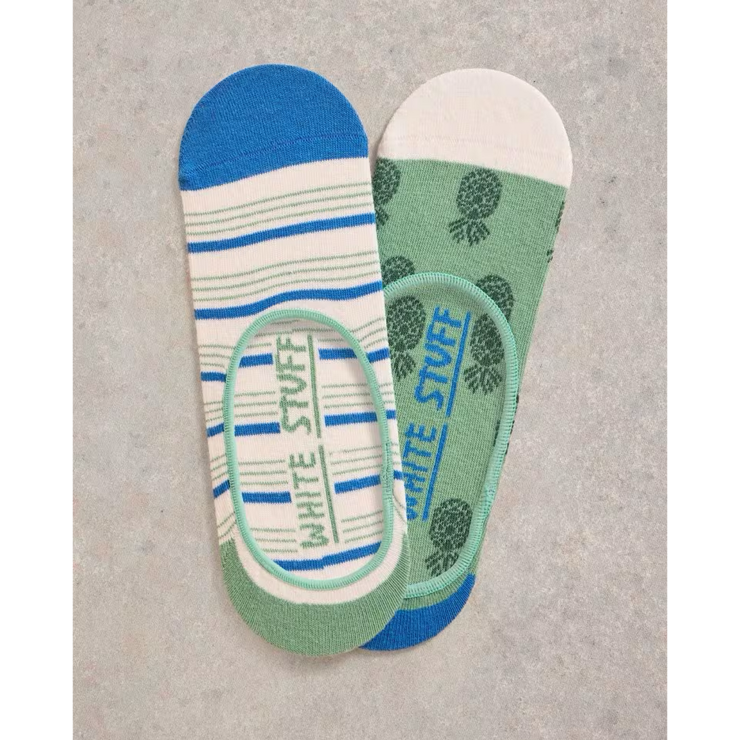 White Stuff 2 Pack Pineapple No Show Socks