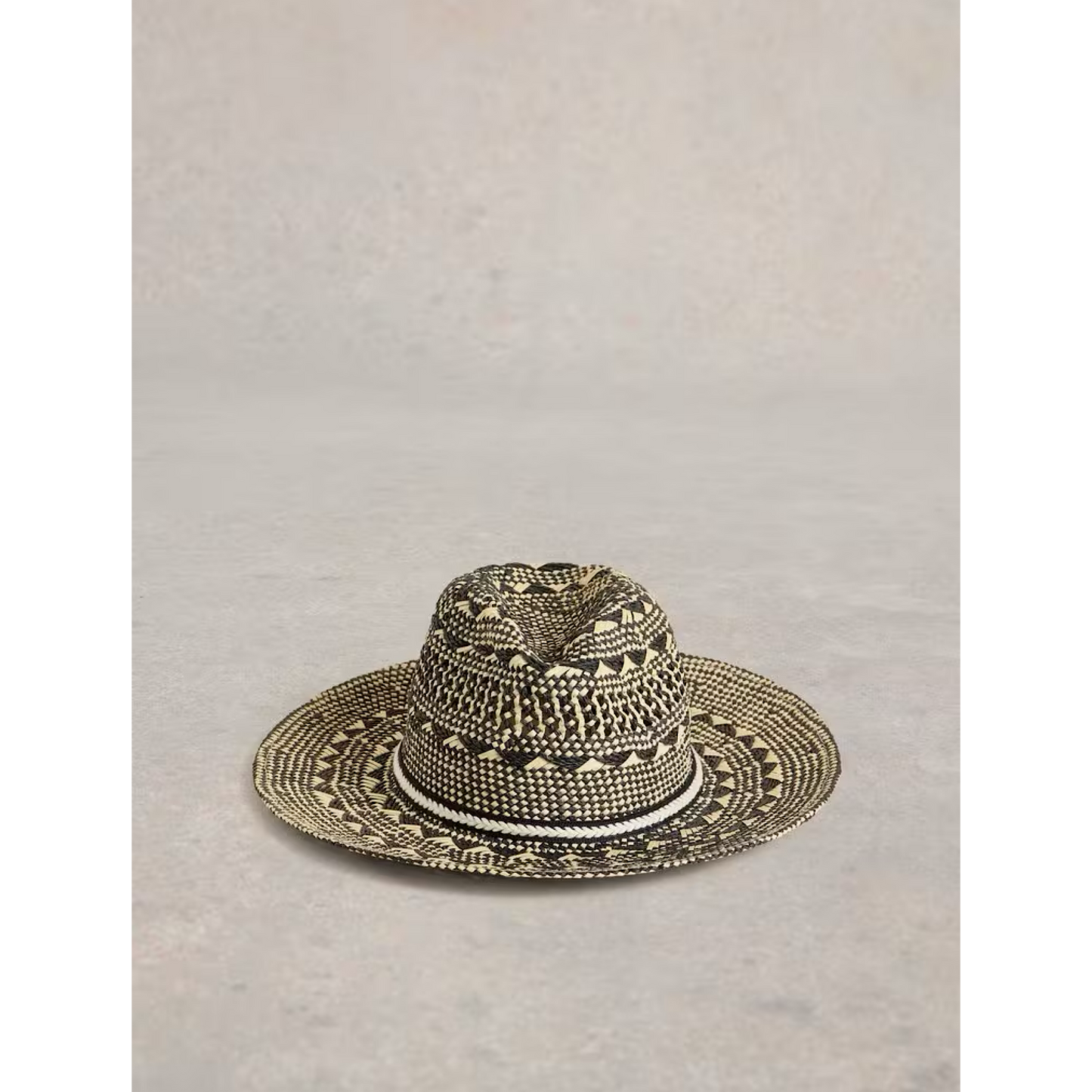 White Stuff Mosaic Fedora Hat