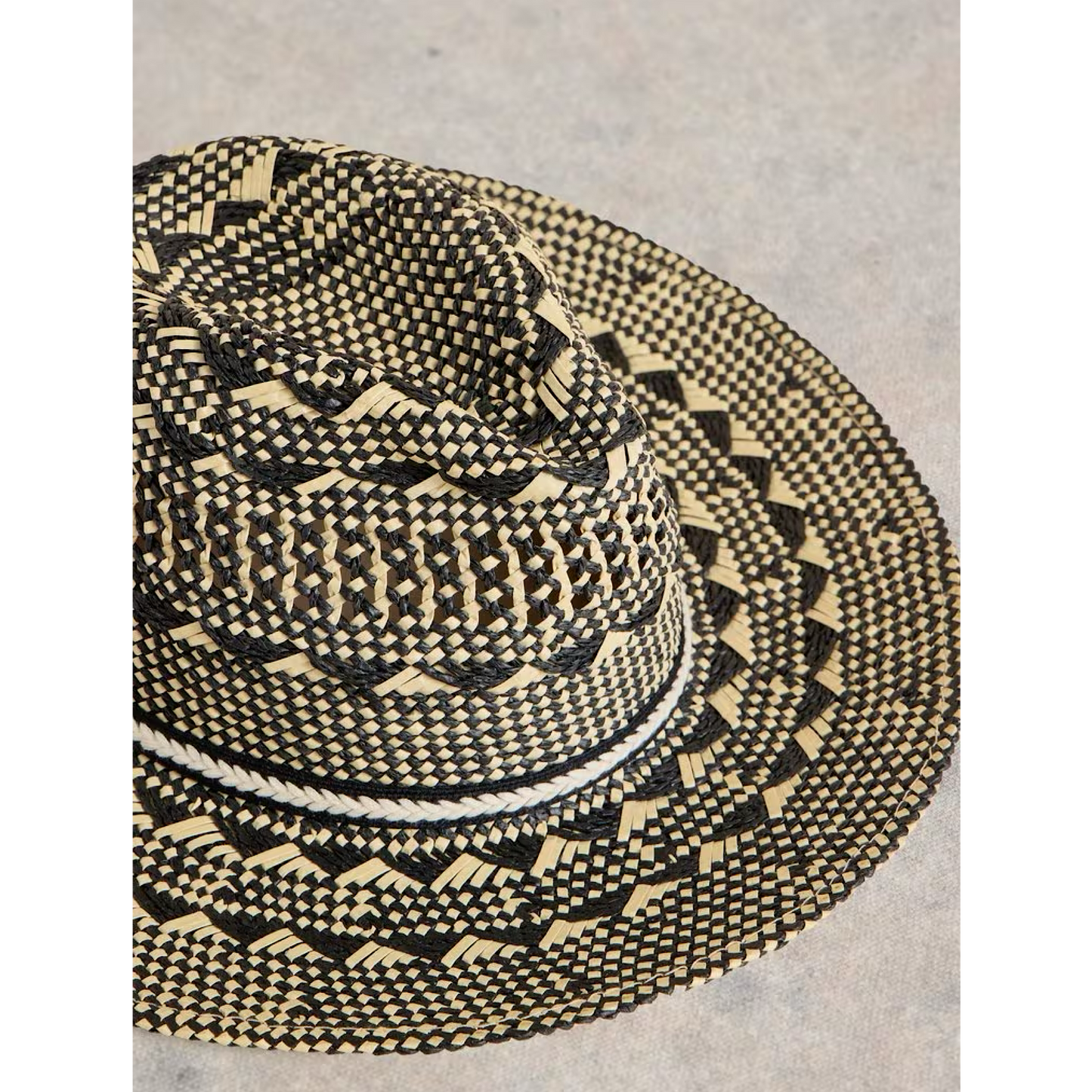 White Stuff Mosaic Fedora Hat