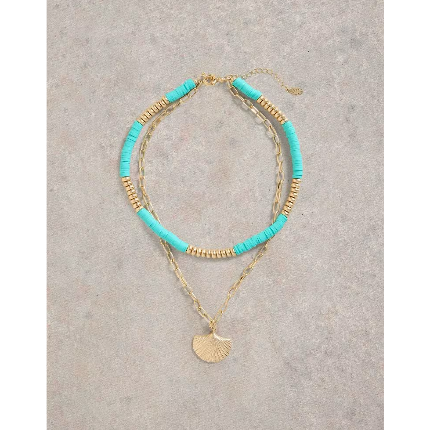 White Stuff Multi Layer Shell Necklace