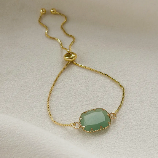 Ellis Grey Aventurine Pendant Slider Bracelet