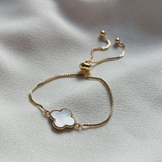 Ellis Grey Mother of Pearl Clover Bracelet
