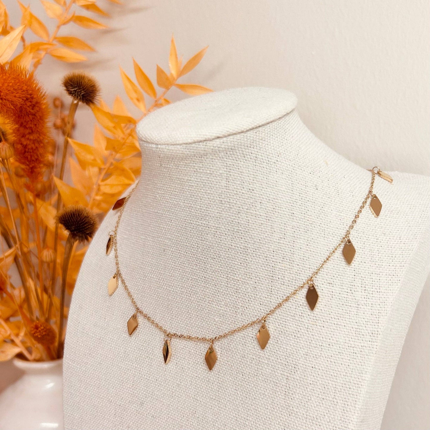 Little Nell Everyday Gold Diamond Drop Necklace