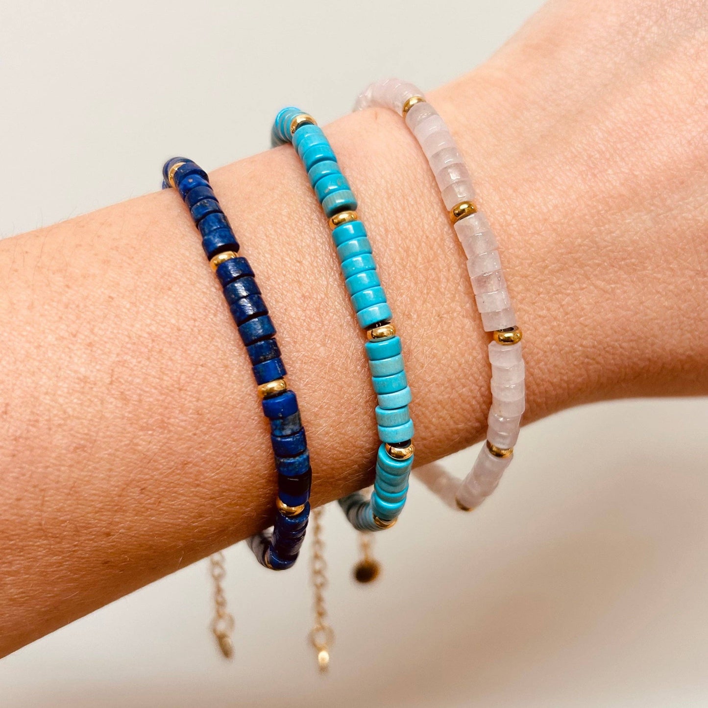 Little Nell Athens Beaded Bracelet: Santorini Blue