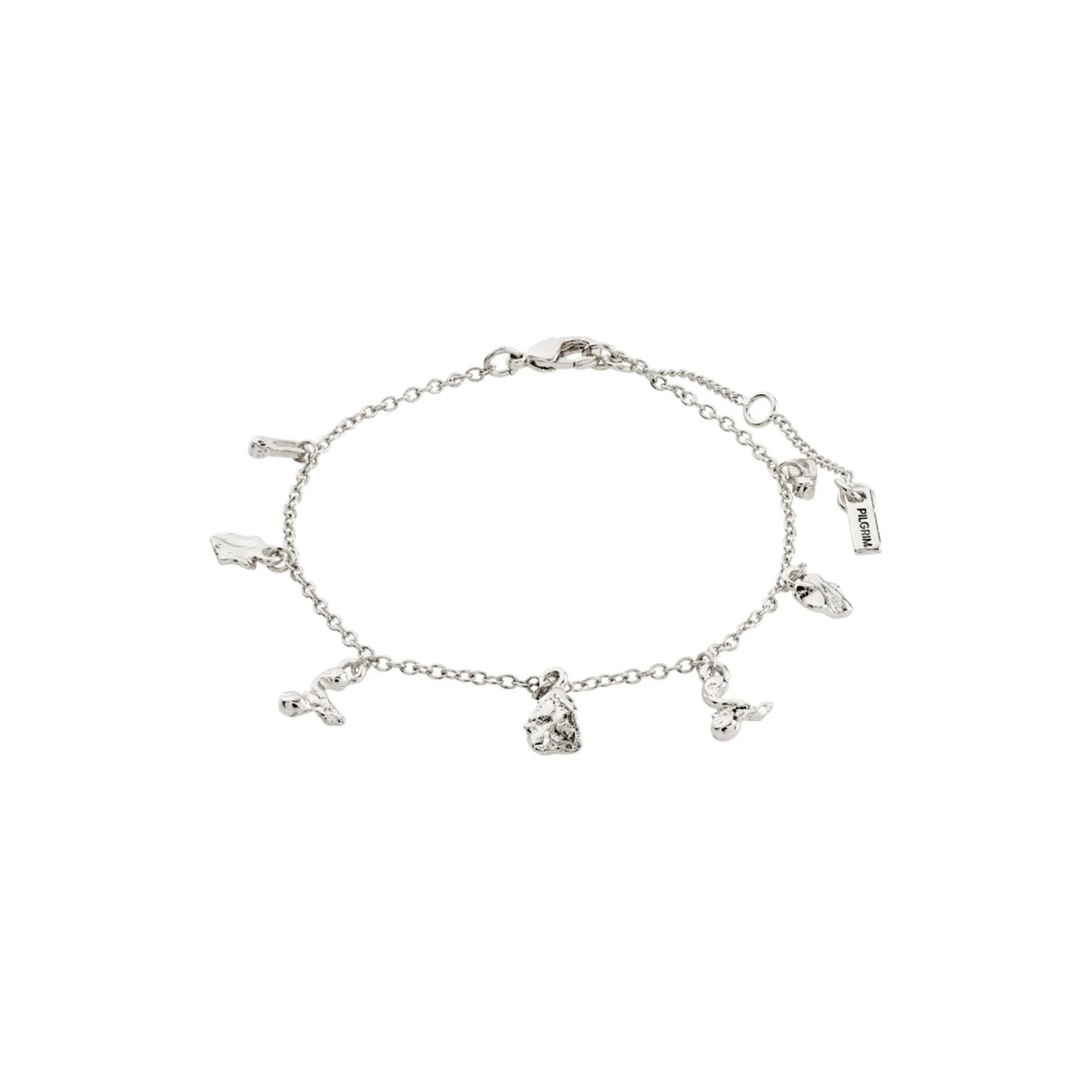 Pilgrim Peace Charm Bracelet Silver