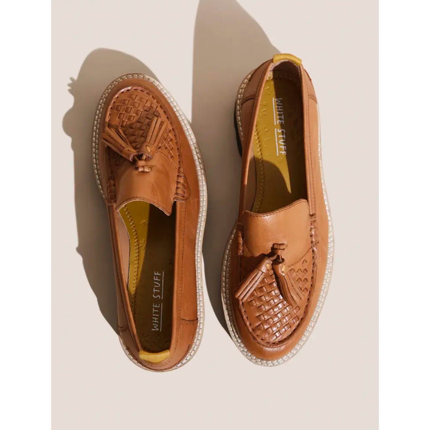 White Stuff Chunky Leather Woven Loafer