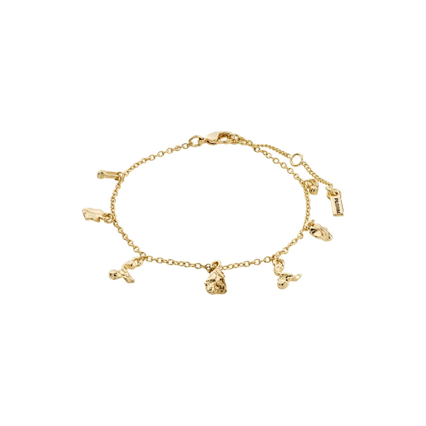 Pilgrim Peace Charm Bracelet Gold