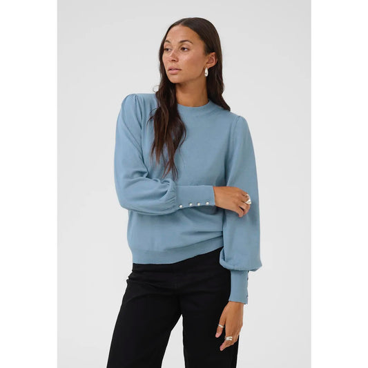 Kaffe Lizza Button Top