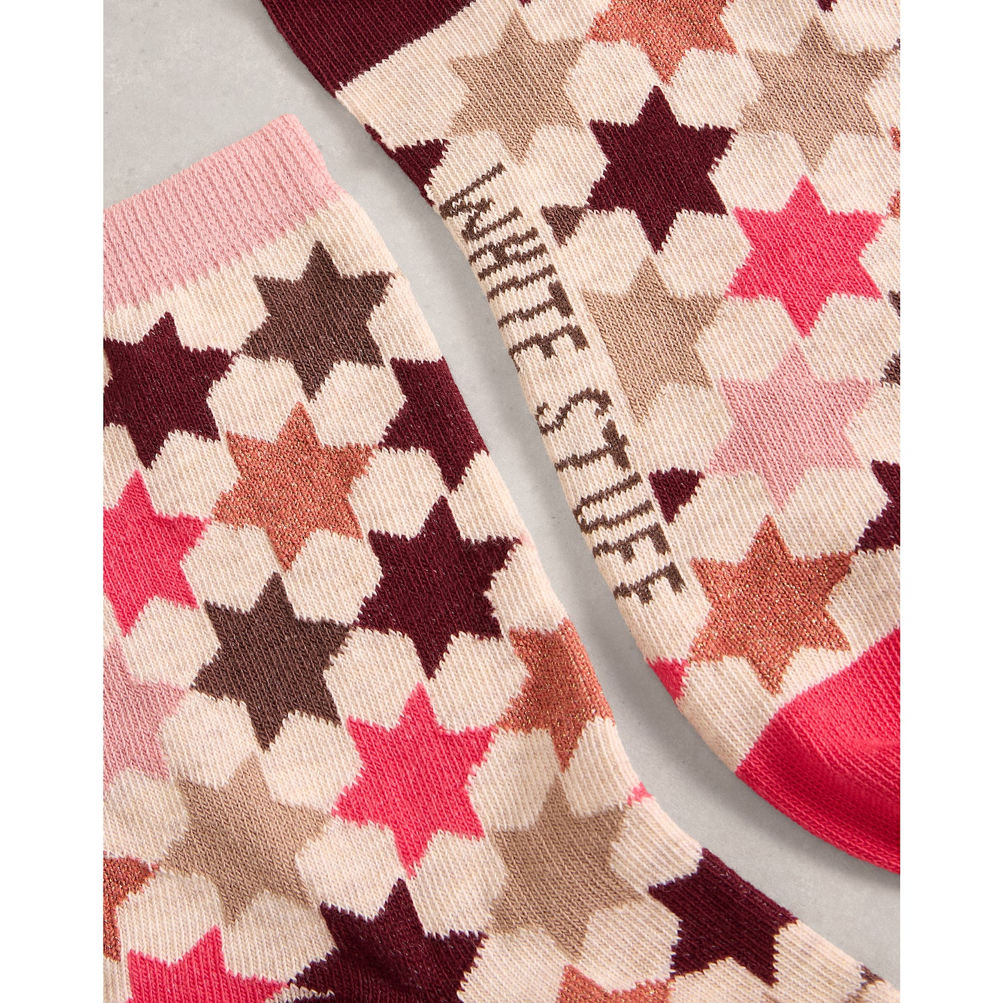 White Stuff Pattern Ankle Socks
