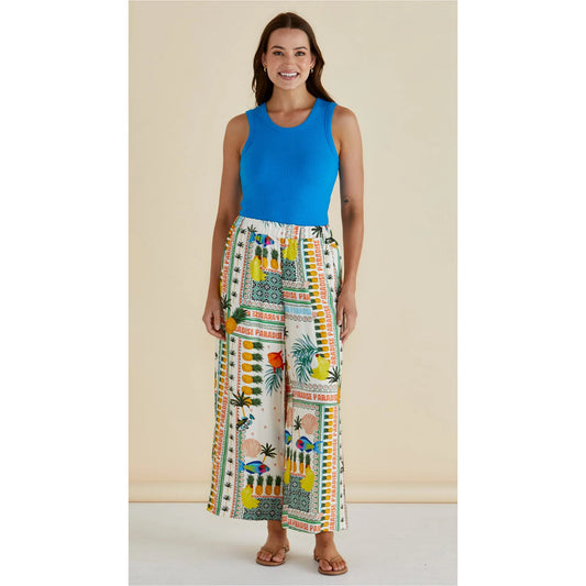 Betty Basics Sable Wide Leg Trousers Paradise Print