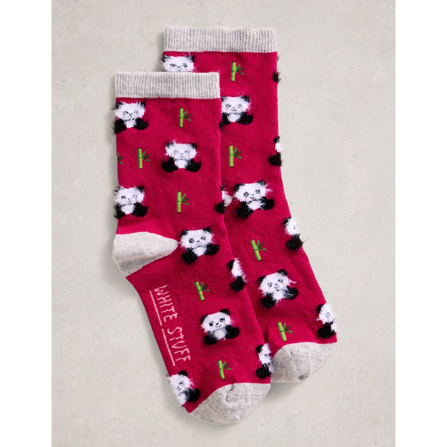 White Stuff Fluffy Panda Ankle Socks