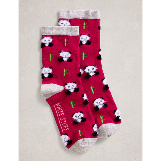 White Stuff Fluffy Panda Ankle Socks