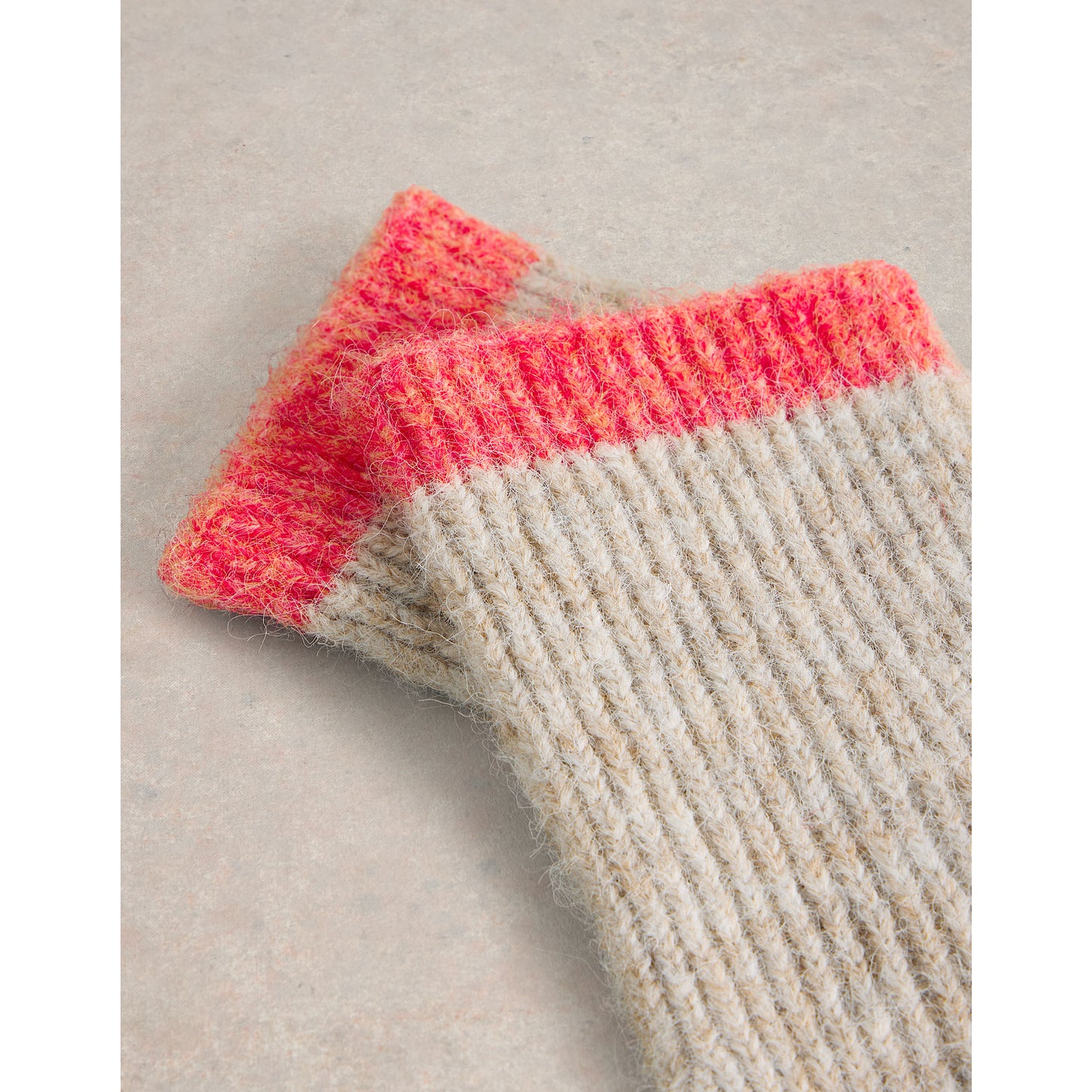White Stuff Colour-block Knitted Glove