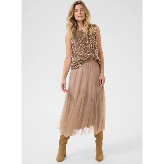 Cream Yani Skirt