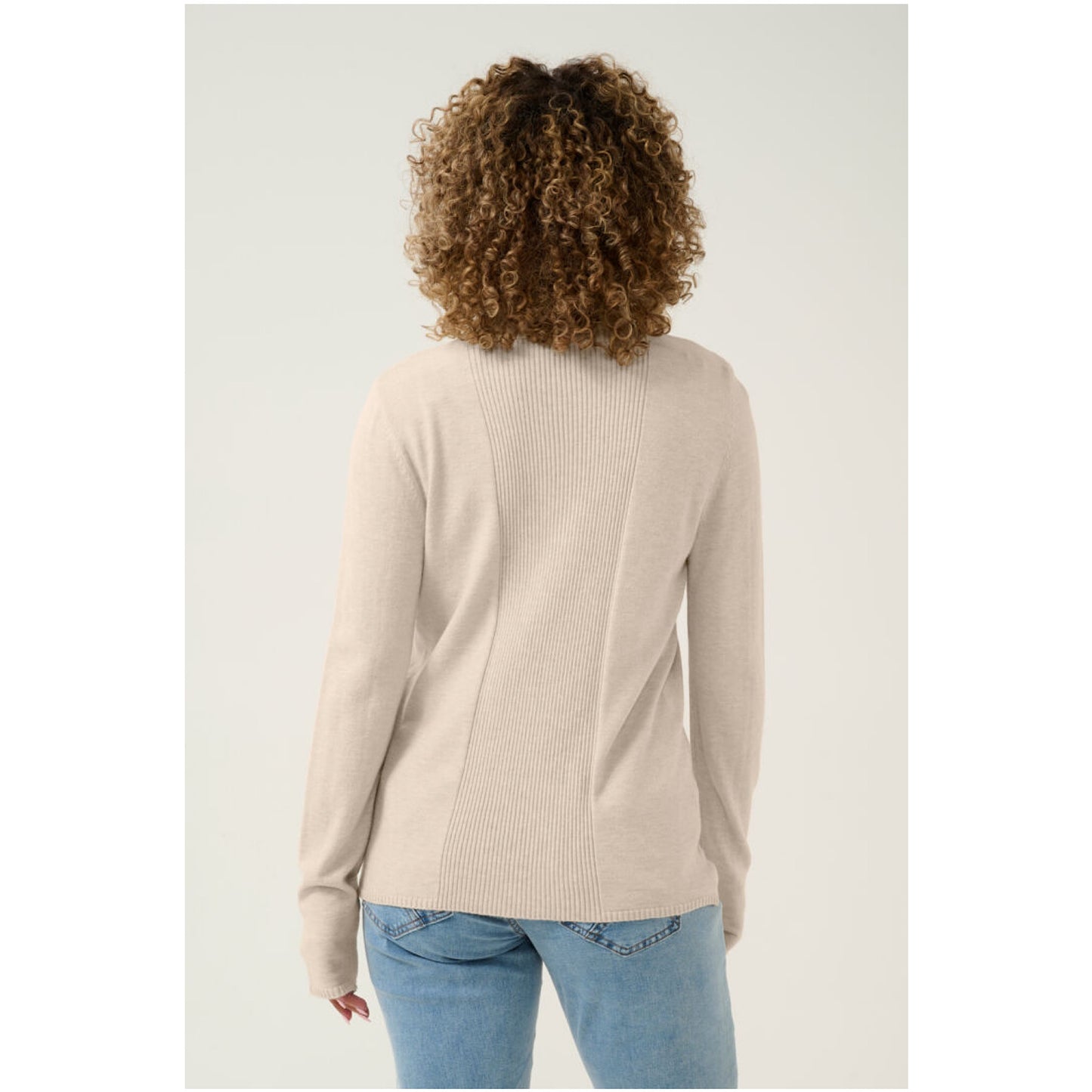 Cream Dela High Neck Pullover