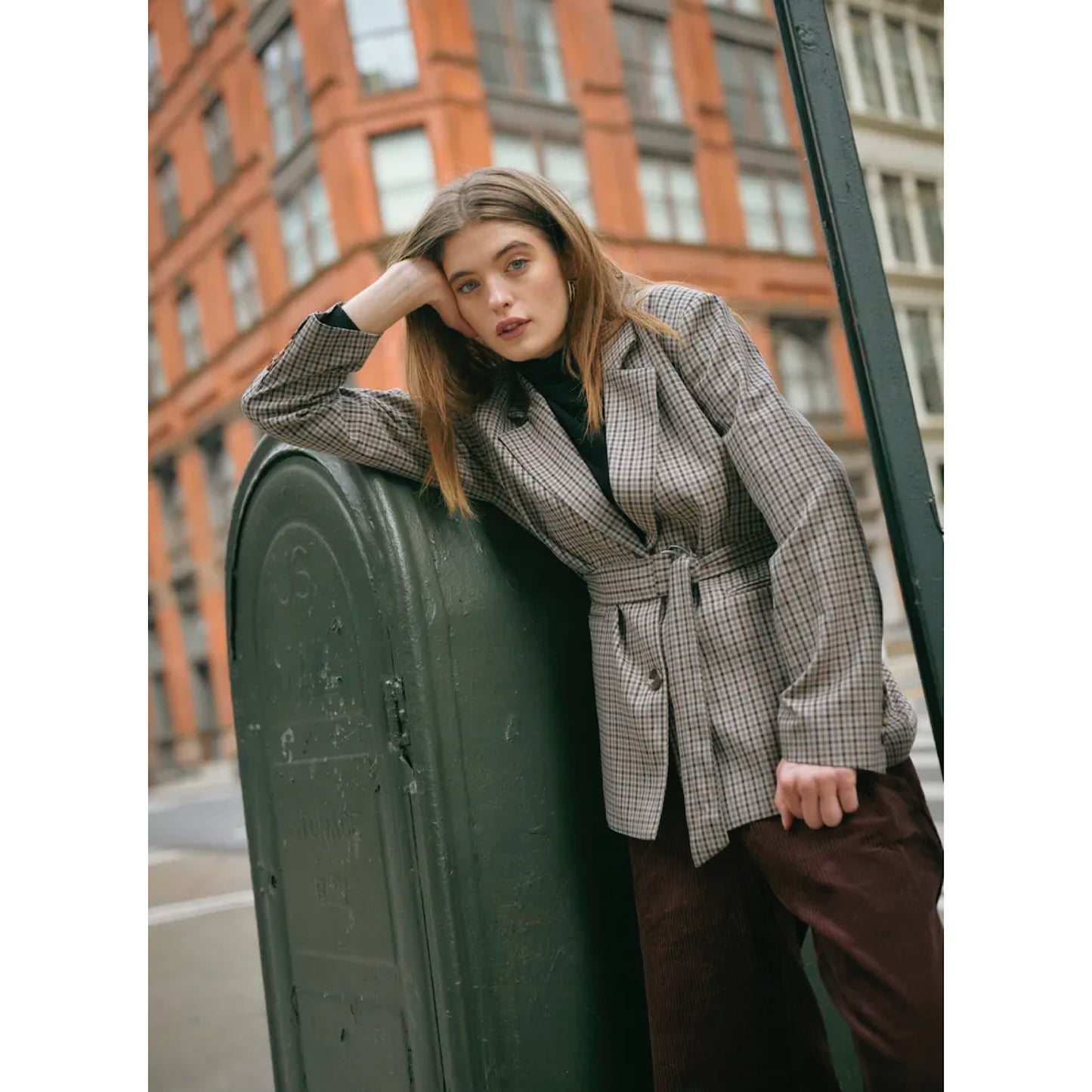 Culture Checka Belt Blazer