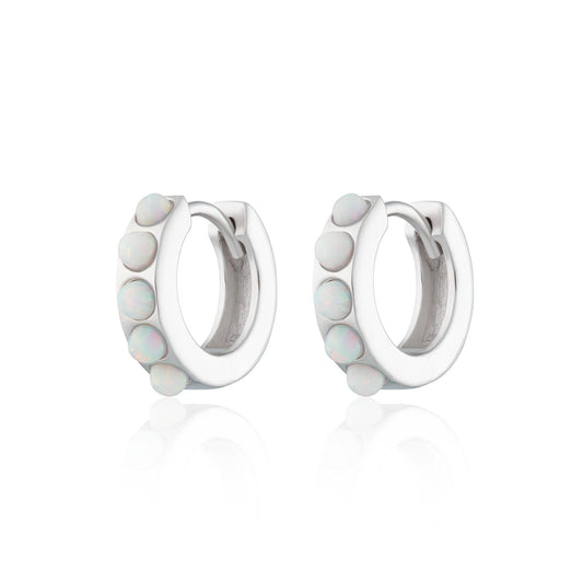Opal Huggie Earrings