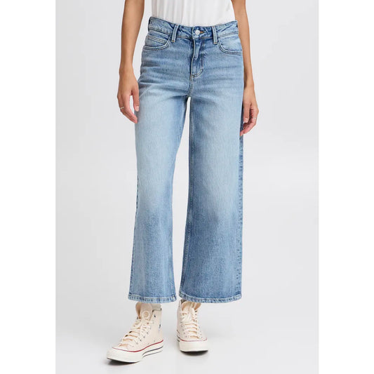 B.Young Kyjla Wide Leg Crop Jeans